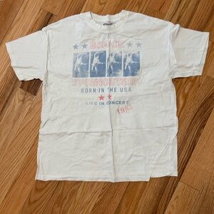 White Bruce Springsteen Concert T-Shirt